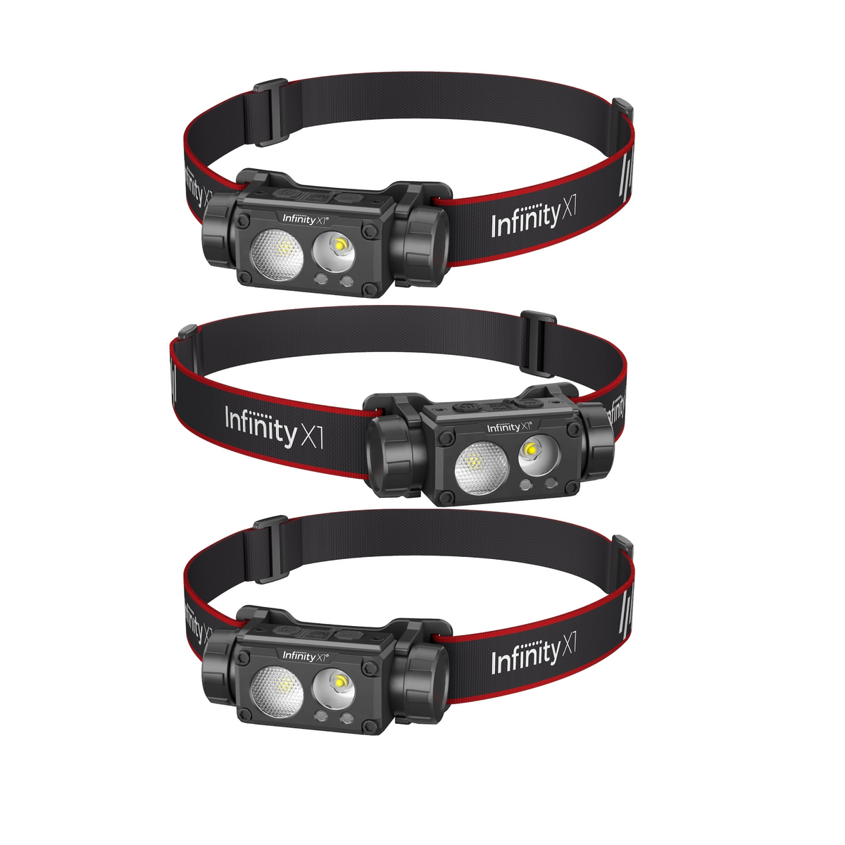 Infinity X1 1,500L Rechargeable LED Headlamp 3PK