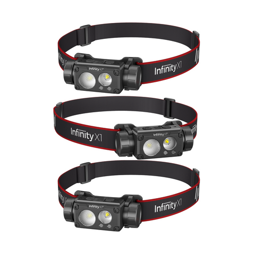 Infinity X1 1,500L Rechargeable LED Headlamp 3PK