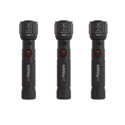 Infinity X1 2,000L Dual Power Flashlight 3PK