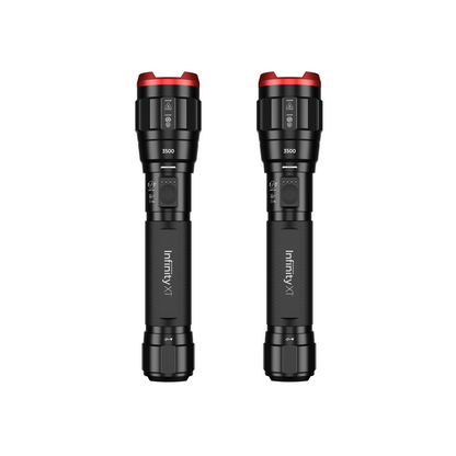Infinity X1 3,500L Dual Power Flashlight 2PK