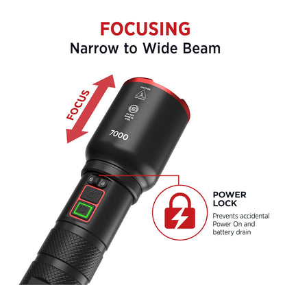 Infinity X1 7,000L Dual Power Flashlight