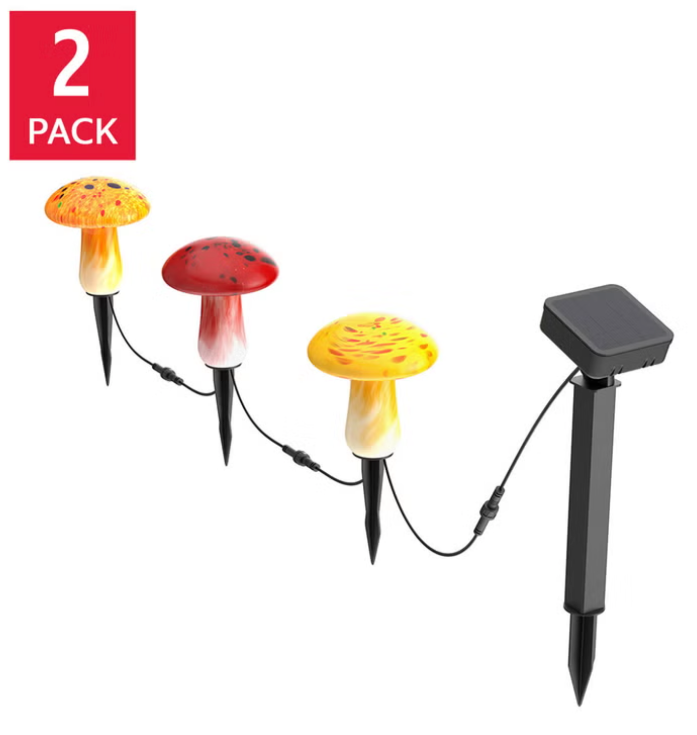 Infinity X1 Solar Mushroom Landscape Lights 3PK